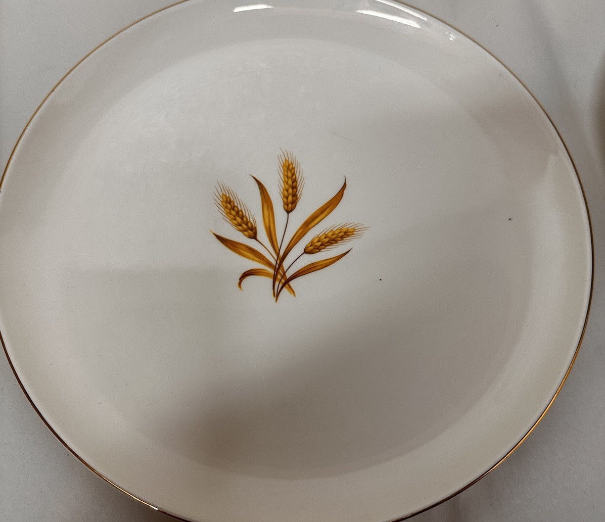 Taylor Smith Wheat Pattern Dish’s 1950s USA Made Eight Piece Set E7