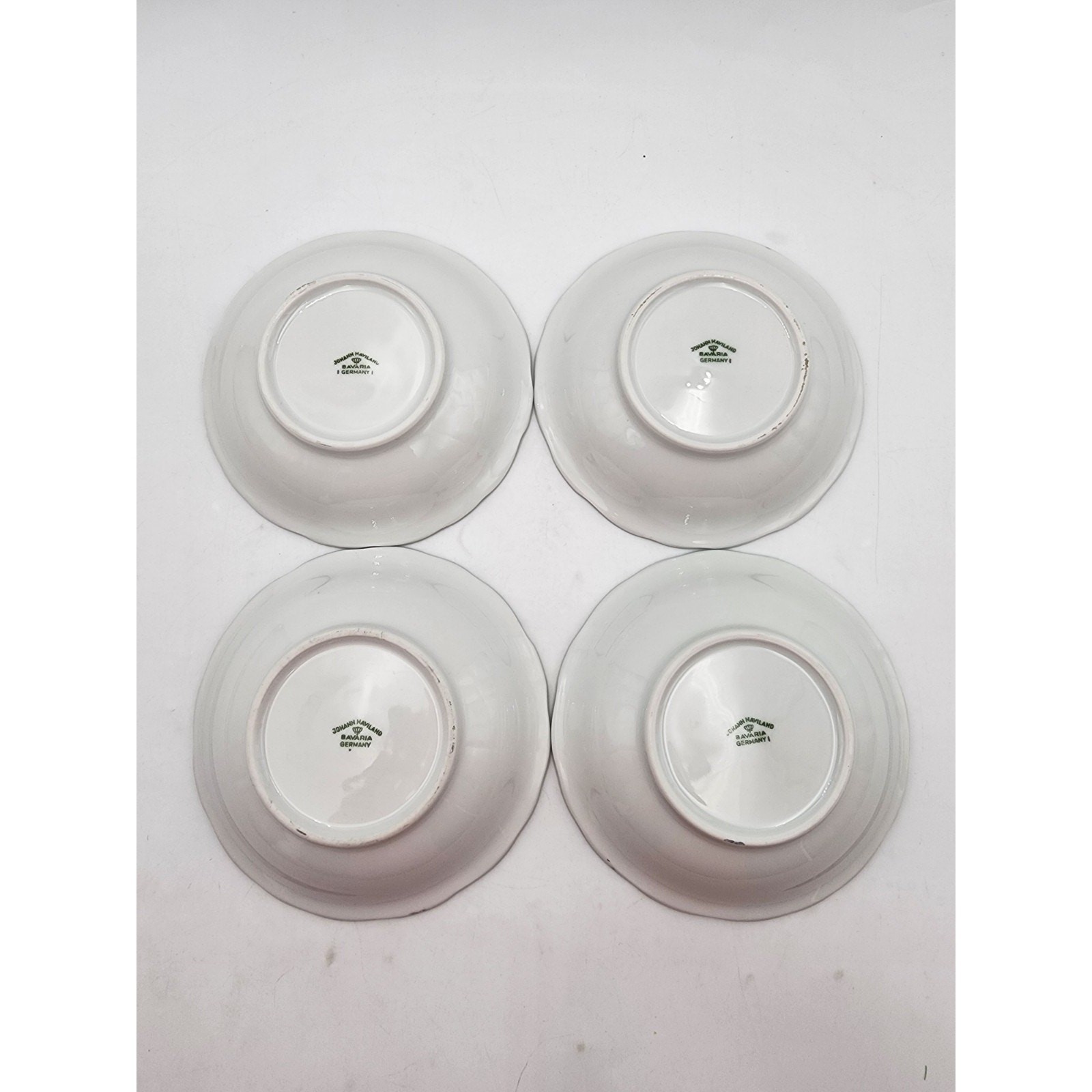 Johann Haviland Blue Garland 5″ Dessert Plate set of 4 Bavaria Germany Vintage