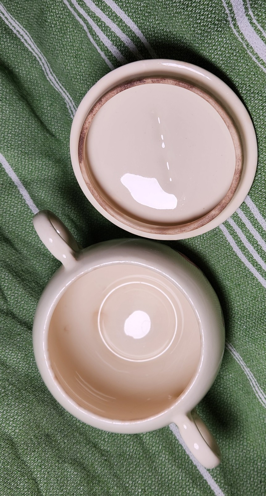 Vtg Universal Potteries Ballerina Rose Garland Ceramic Sugar & Creamer Set
