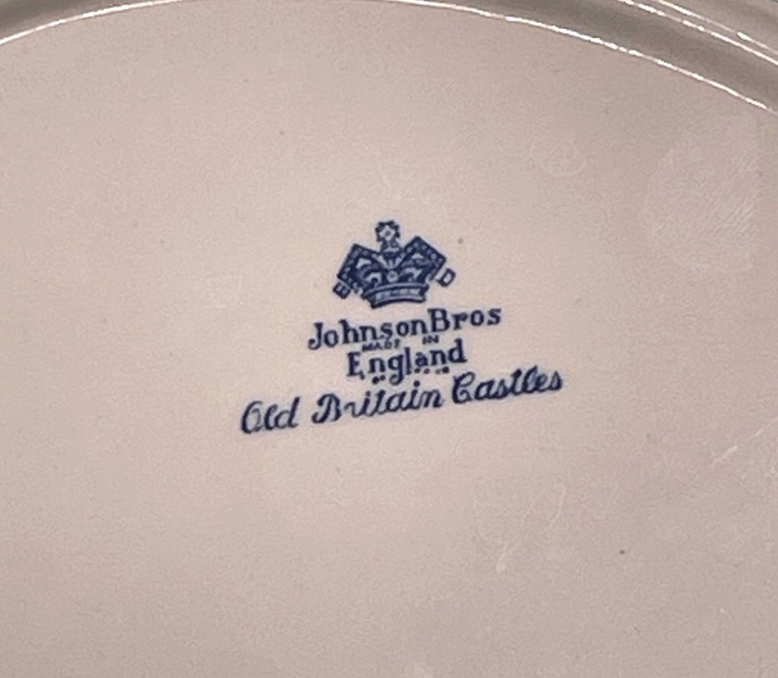 Johnson Brothers Old Britain Castles 12” Blue Platter “Cambridge in 1792”