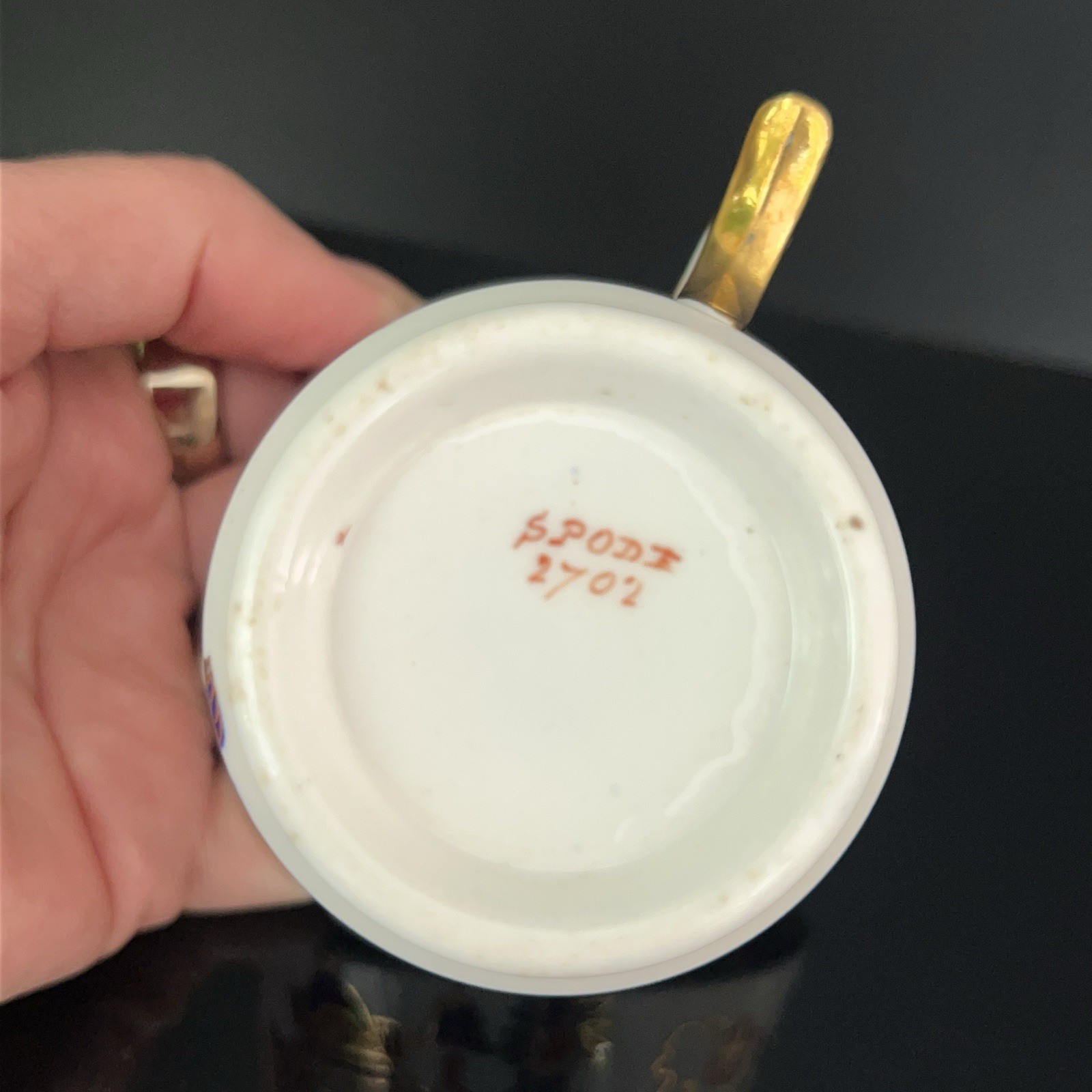 Antique Early Spode Cup & Saucer Japanese Imari C1810 Porcelain Gilt Blue Red
