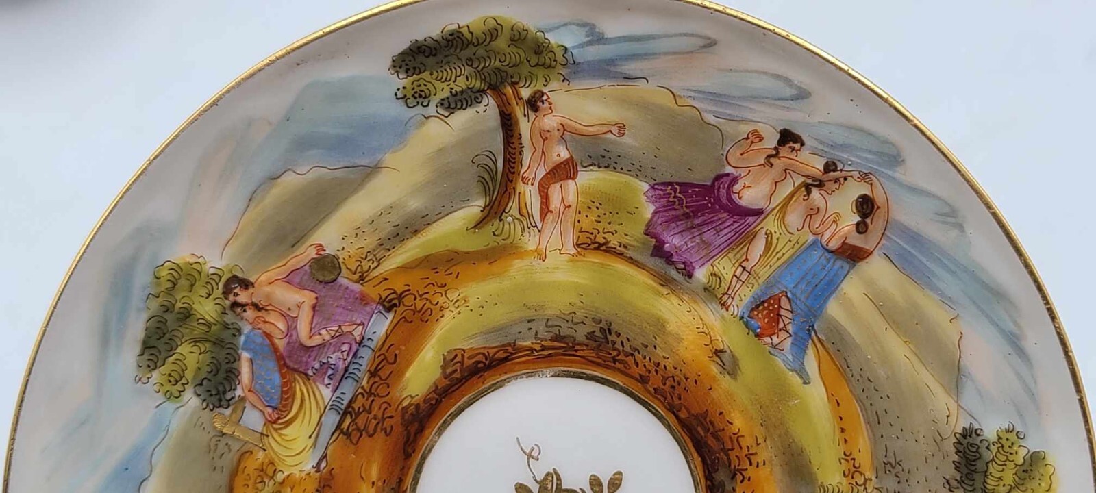 Antique 1800s Richard Ginori Capodimonte Hand Painted Cup & Saucer