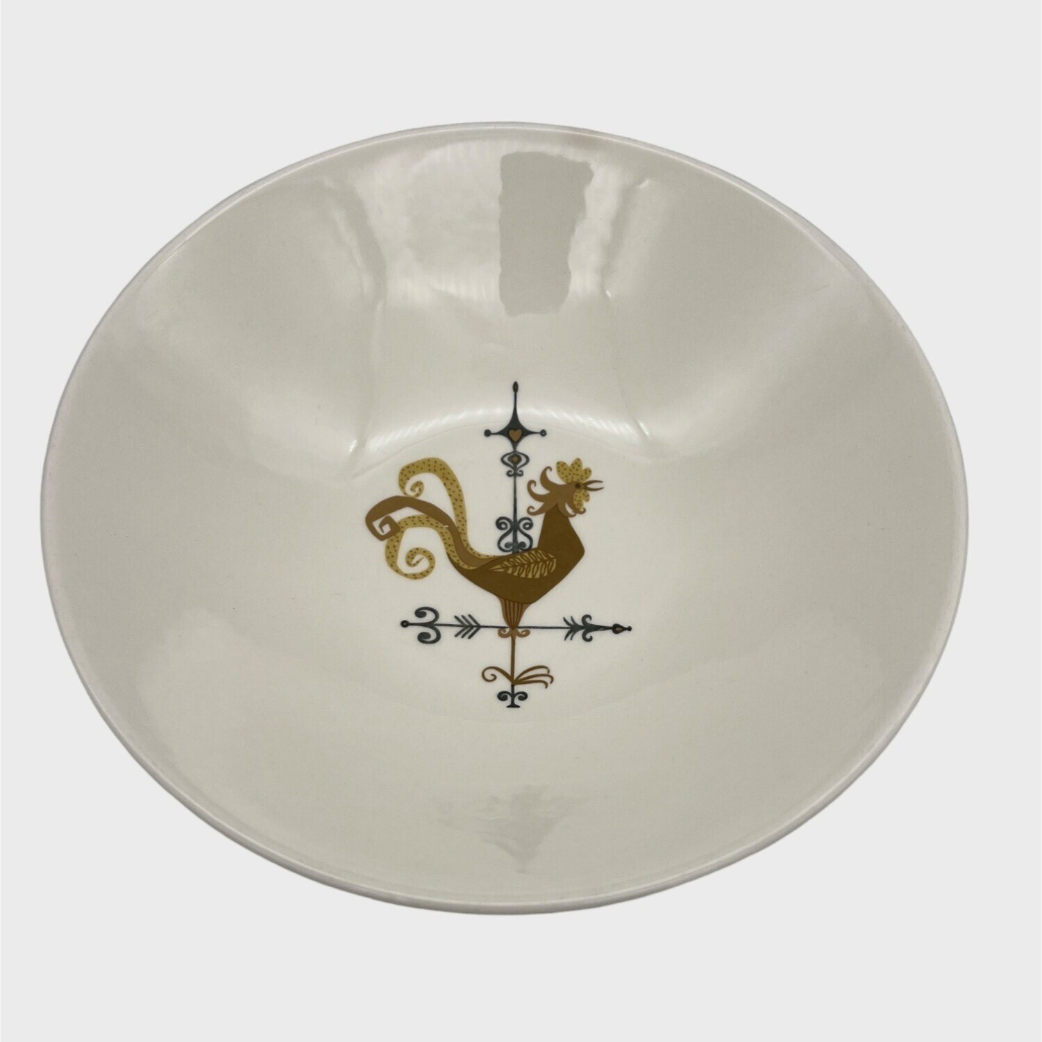 Edwin Knowles Weather Vane Pattern Vegetable Bowl 8.75″ MCM Farmhouse Style 1959