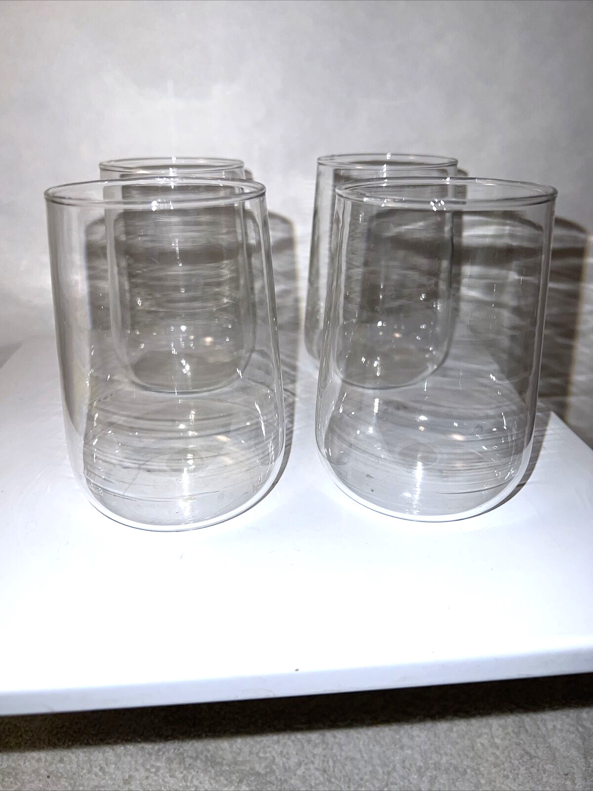 2 Vintage Corning Glas-Snap GLASSES ONLY 12 oz Hot Cold Beverages Glass Snap
