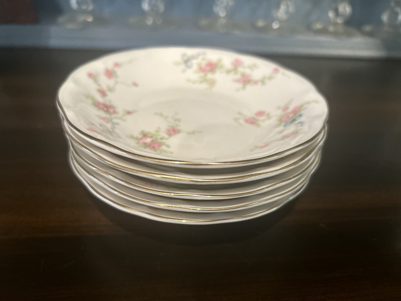 5 Theodore Haviland NY ROSANNE Fruit Sauce Bowls 5 1/8 Inches Quaint Vintage
