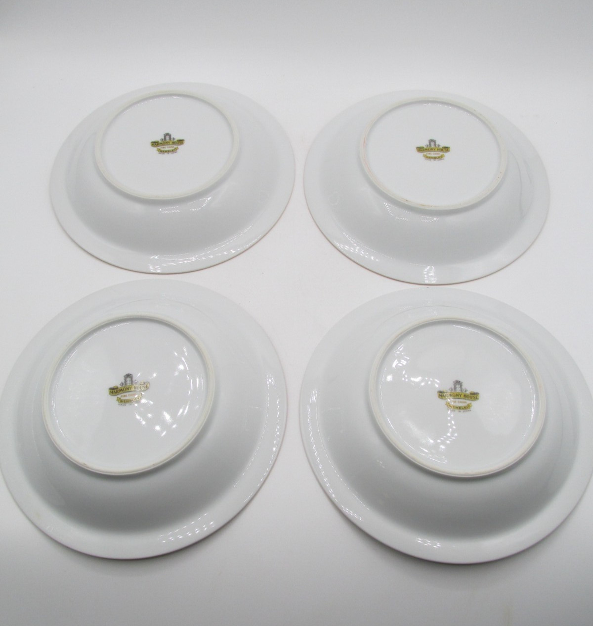 HARMONY HOUSE WEMBLEY SOUP BOWLS SET OF FOUR 7.75″ MADE IN JAPAN!