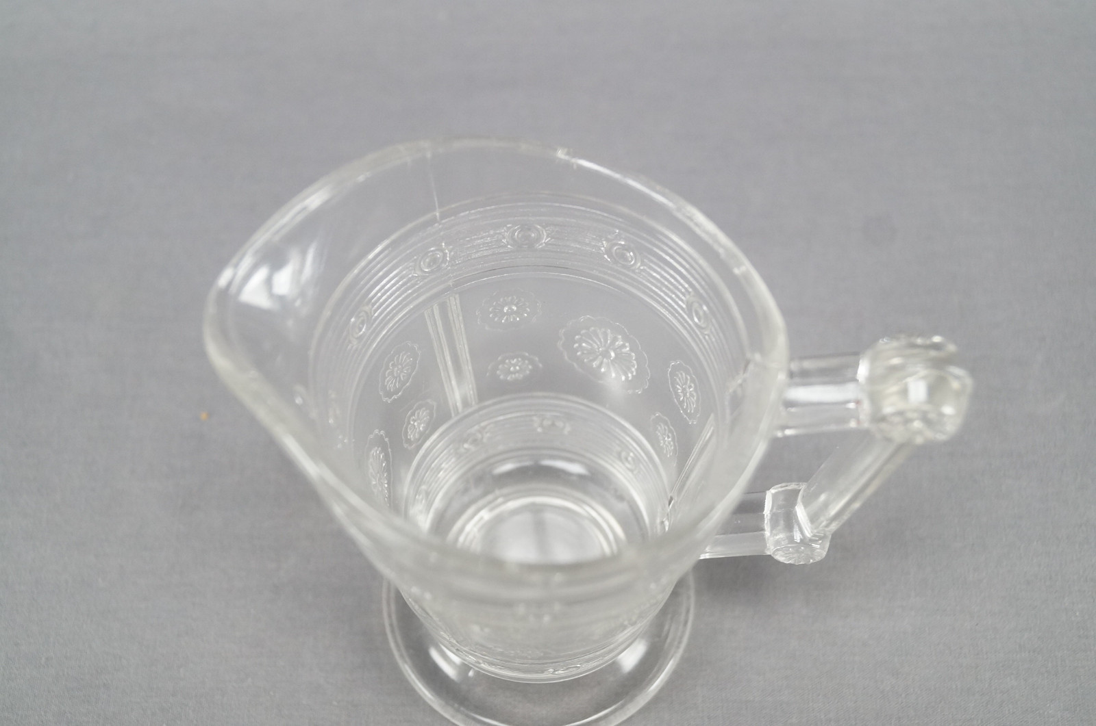 EAPG Bryce Bros / Us Glass Rosette Magic Pattern Creamer Circa 1880s – 1890s