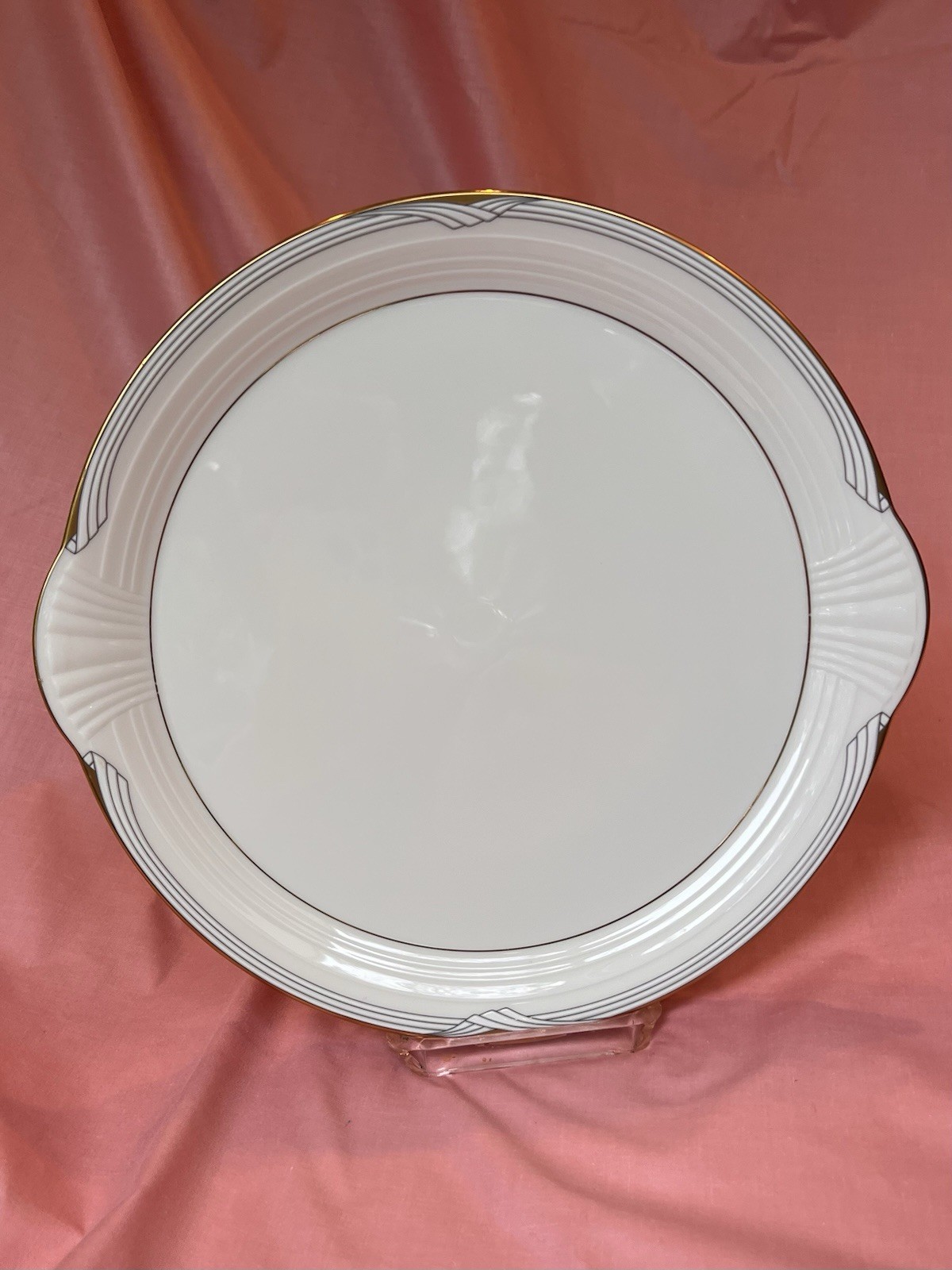 2 Golden Cove Handled Cake Plates by Noritake China Made In Japan