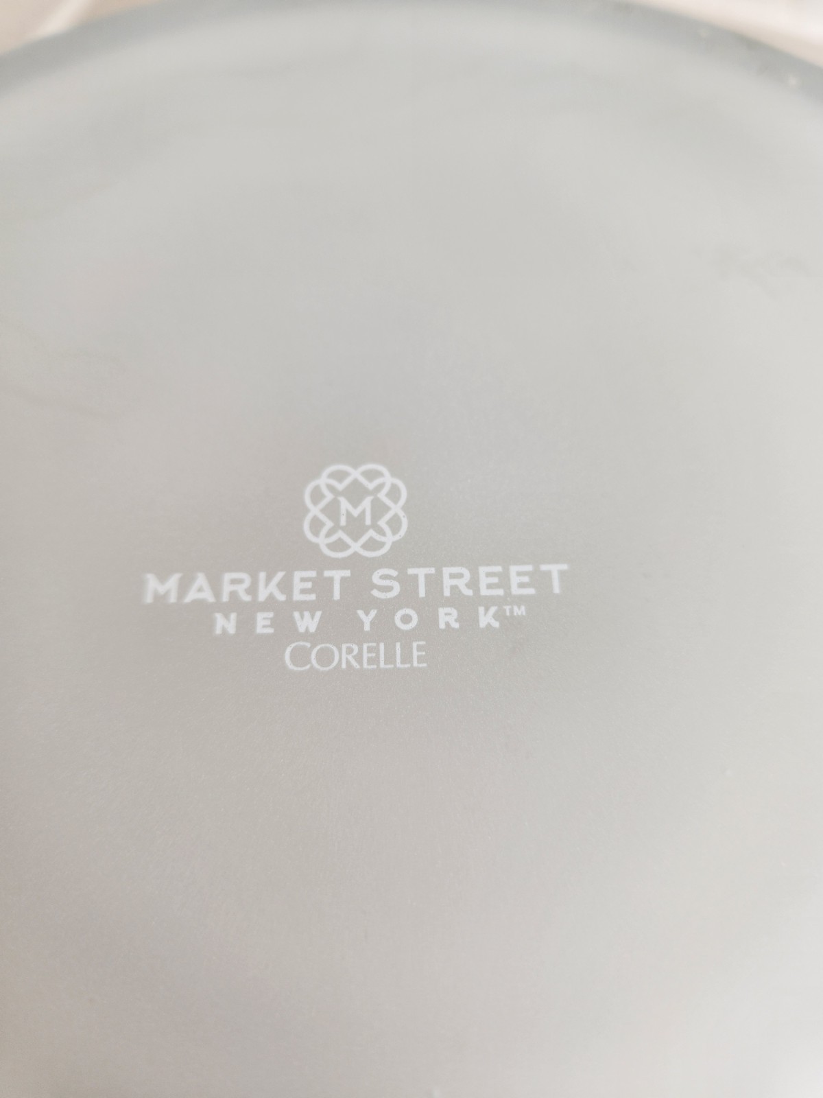 Corelle Market Street New York Large Frosted Glass Serving Bowl
