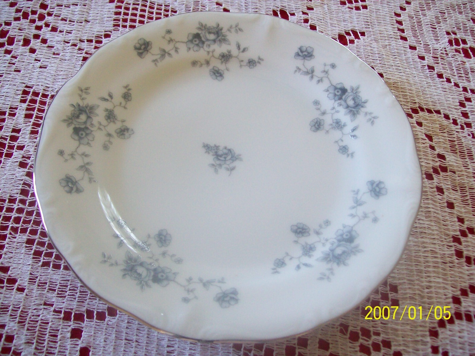 Johann Haviland 2 Bread Plates – Blue Garland – Bavarian – Vintage China