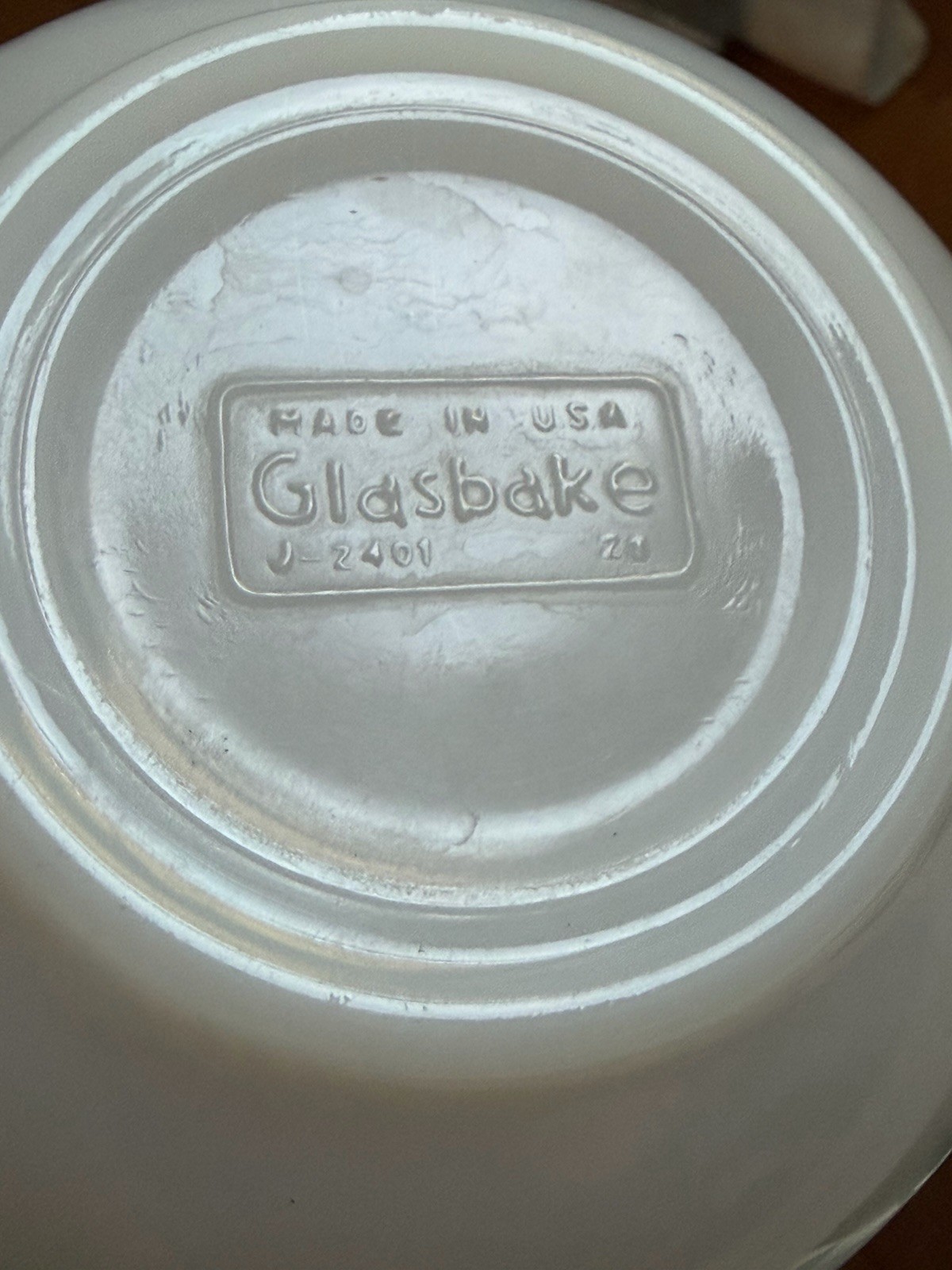 Vintage Glasbake Maid of Honor Bowl 5” EUC Turquoise Flowers