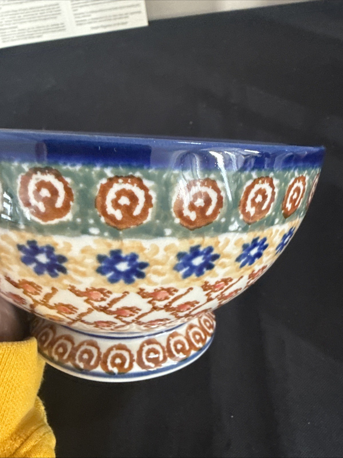 Bowl with Pedestal UNIKAT Made In Poland