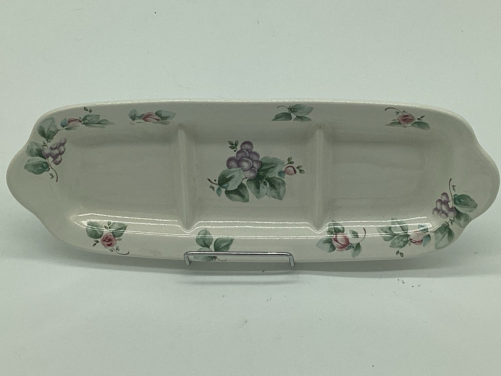 Pfaltzgraff Grapevine Oblong Divided Serving Dish