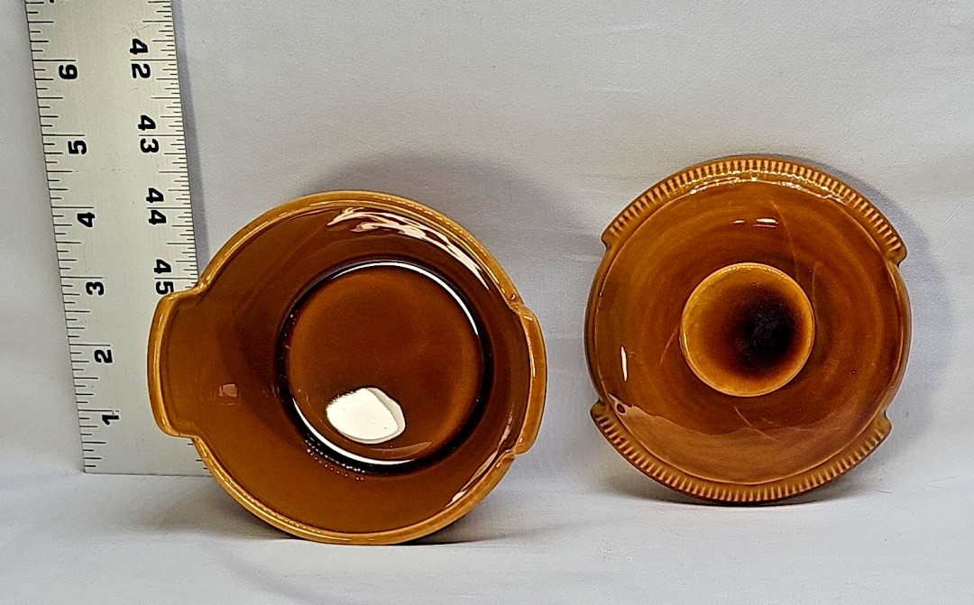 Franciscan BROWN WHEAT PATTERN Creamer and Sugar w/Lid & 2 Scoops CALIFORNIA