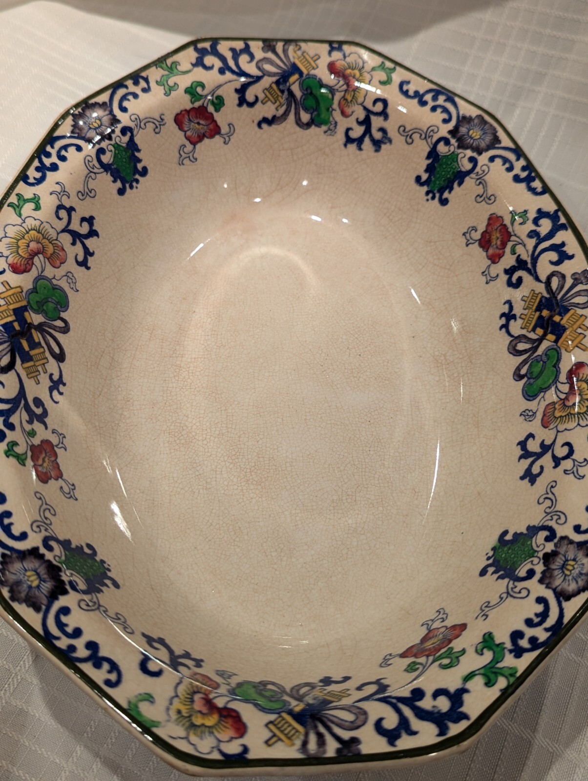 NANKIN Oval Vegetable Bowl ROYAL DOULTON 10″ Discontinued 1902