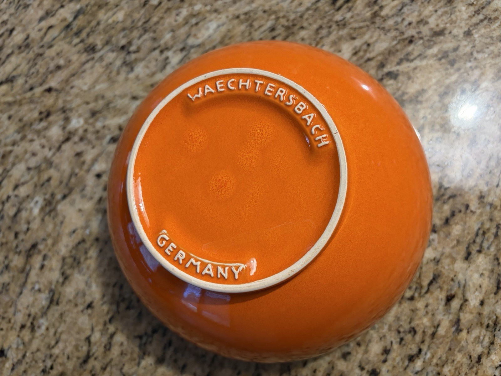 Halloween Pumpkin 9” Bowl Waechtersbach Germany Embossed Mark Orange Vegetable