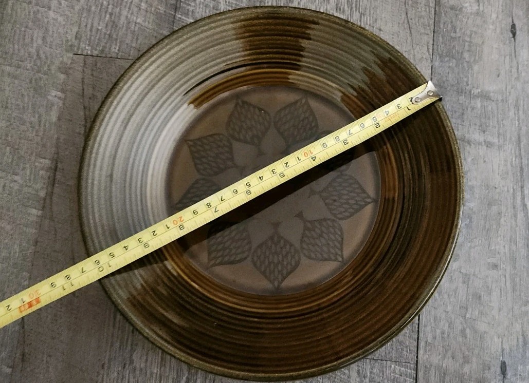 Set Of 6 Old Gold Harmony House 10.25″ Dinner Plates MCM Vintage Glossy