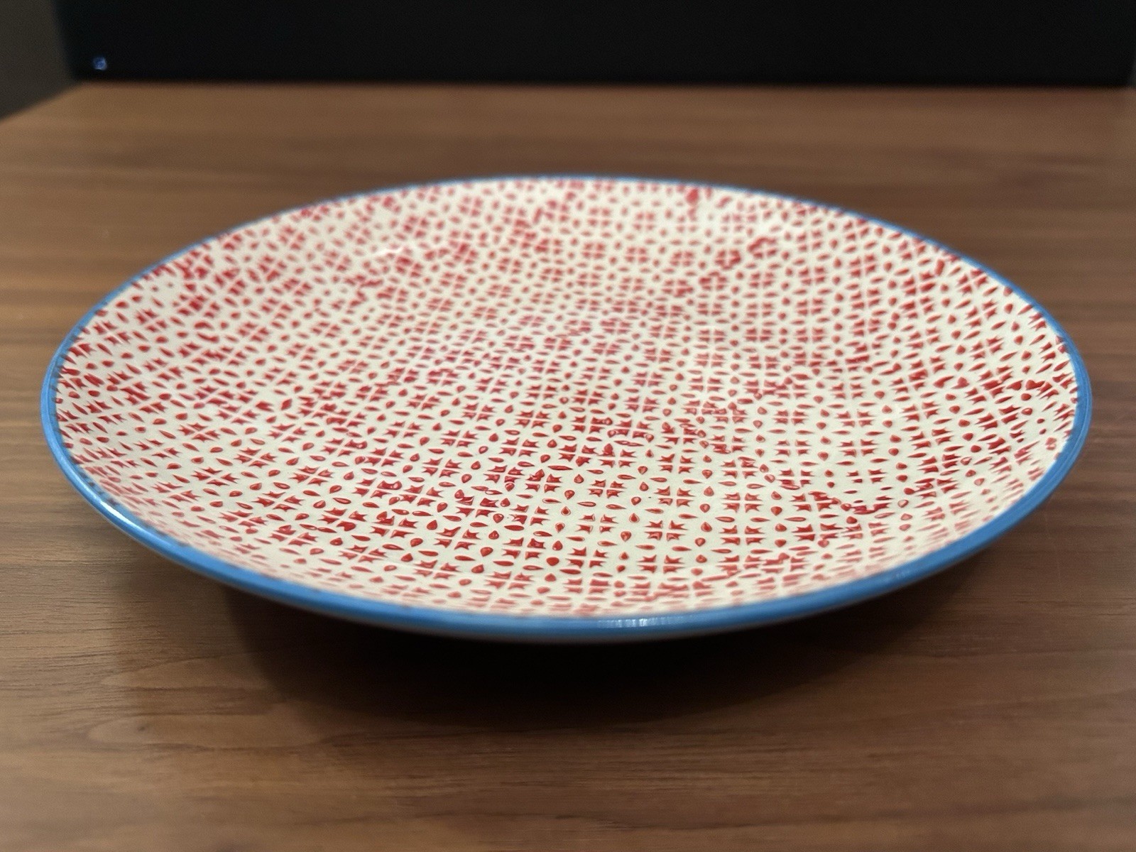 World Market Pair 8” Salad Plates, Geometric Boho Marrakesh Country Garden Party