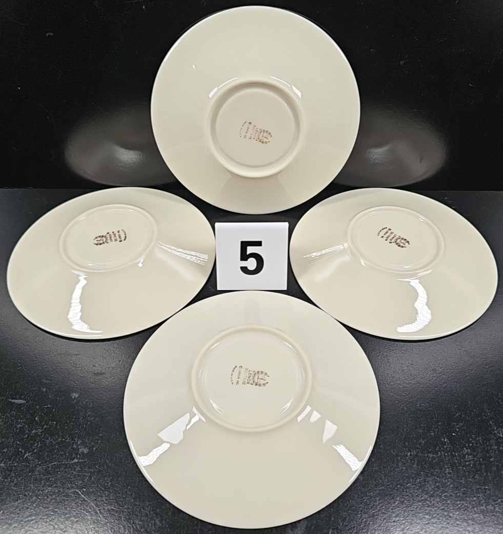 4) Lenox Solitaire 5 Pc Place Setting Vintage Elegant Platinum Dining Dishes Lot