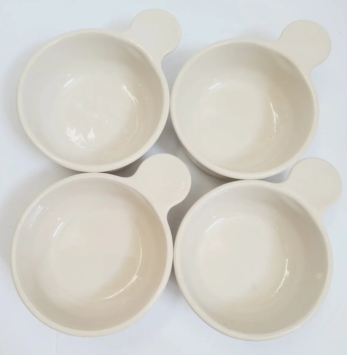 Set of 8 Vision Corning Amber & Tan Glass Grab It Bowls w/ Lids