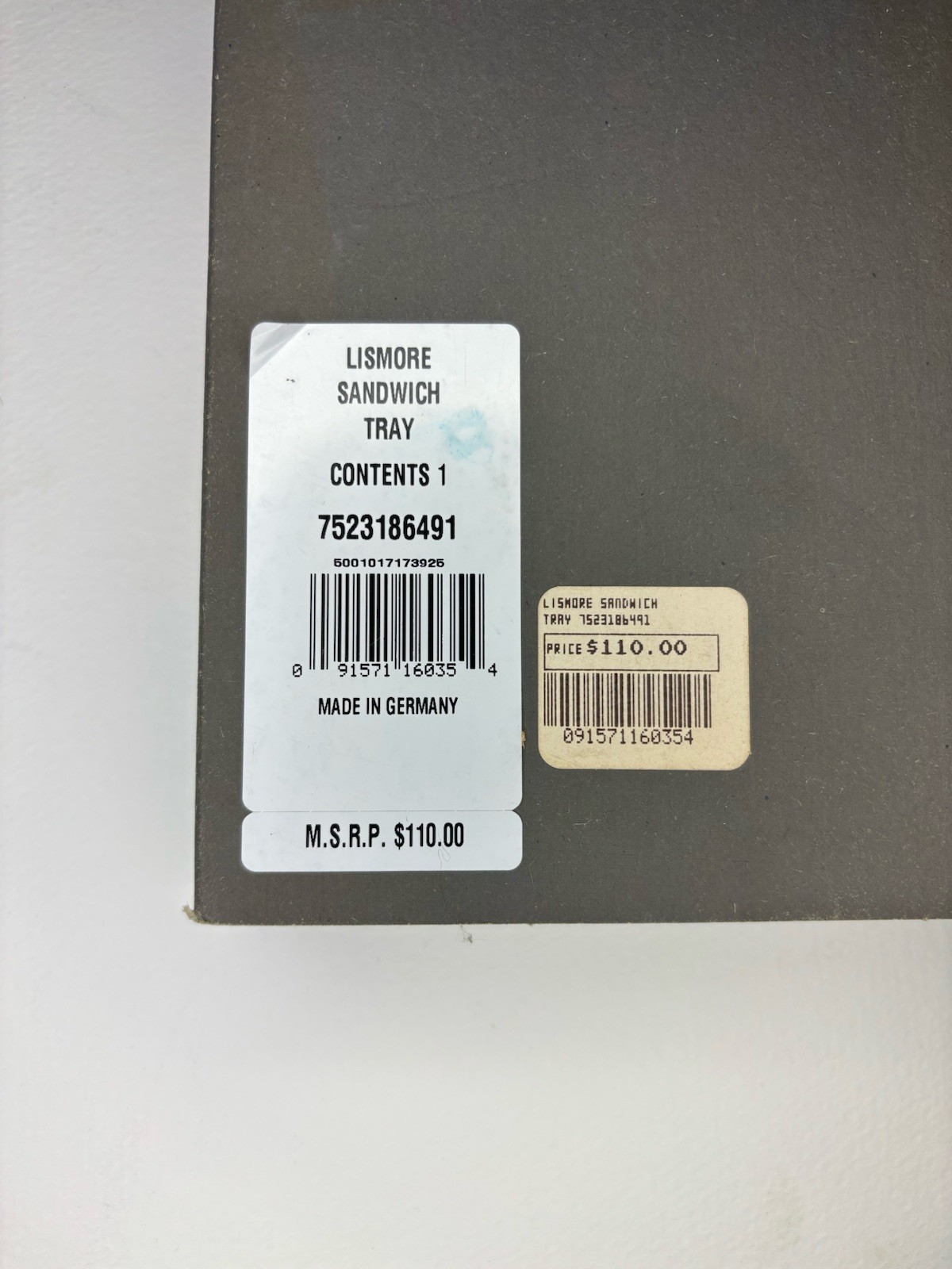 Waterford Crystal: Lismore Sandwich Tray, 11.1″ – NIB W/ Box And Seahorse Label