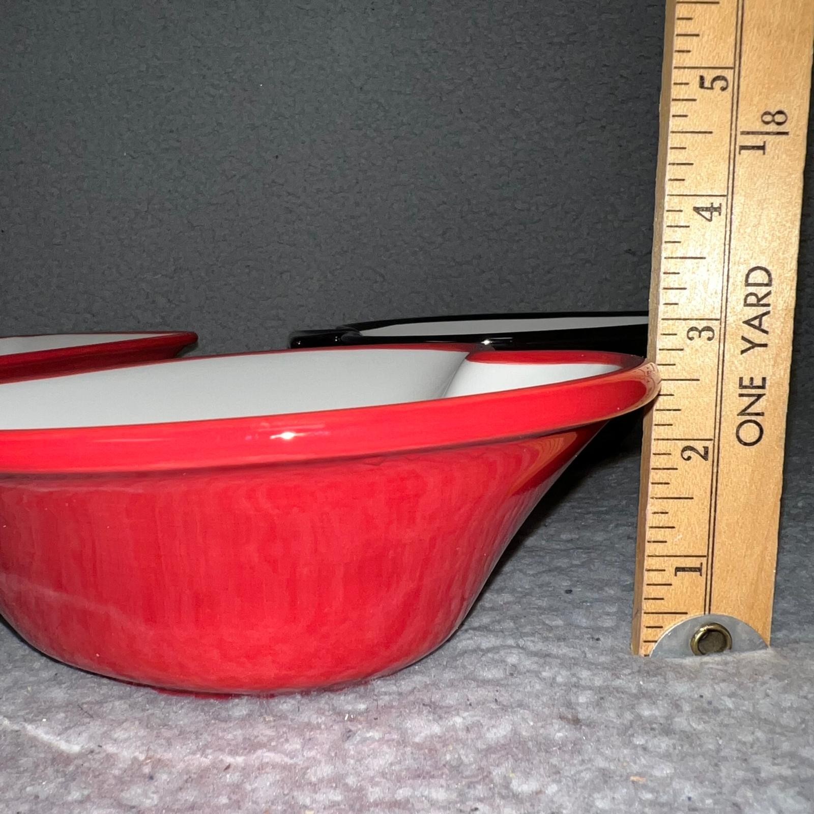 Lot of 4 Tabletops Gallery King of Hearts Snack Bowls Heart Diamond Spade Club
