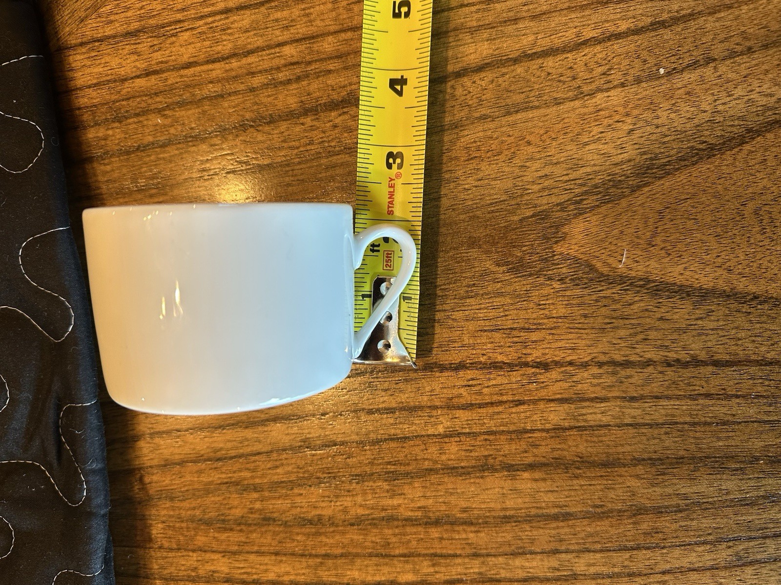 Apilco Tuileries Pattern Porcelain White 2 1/8” Flat Cup, Made In France