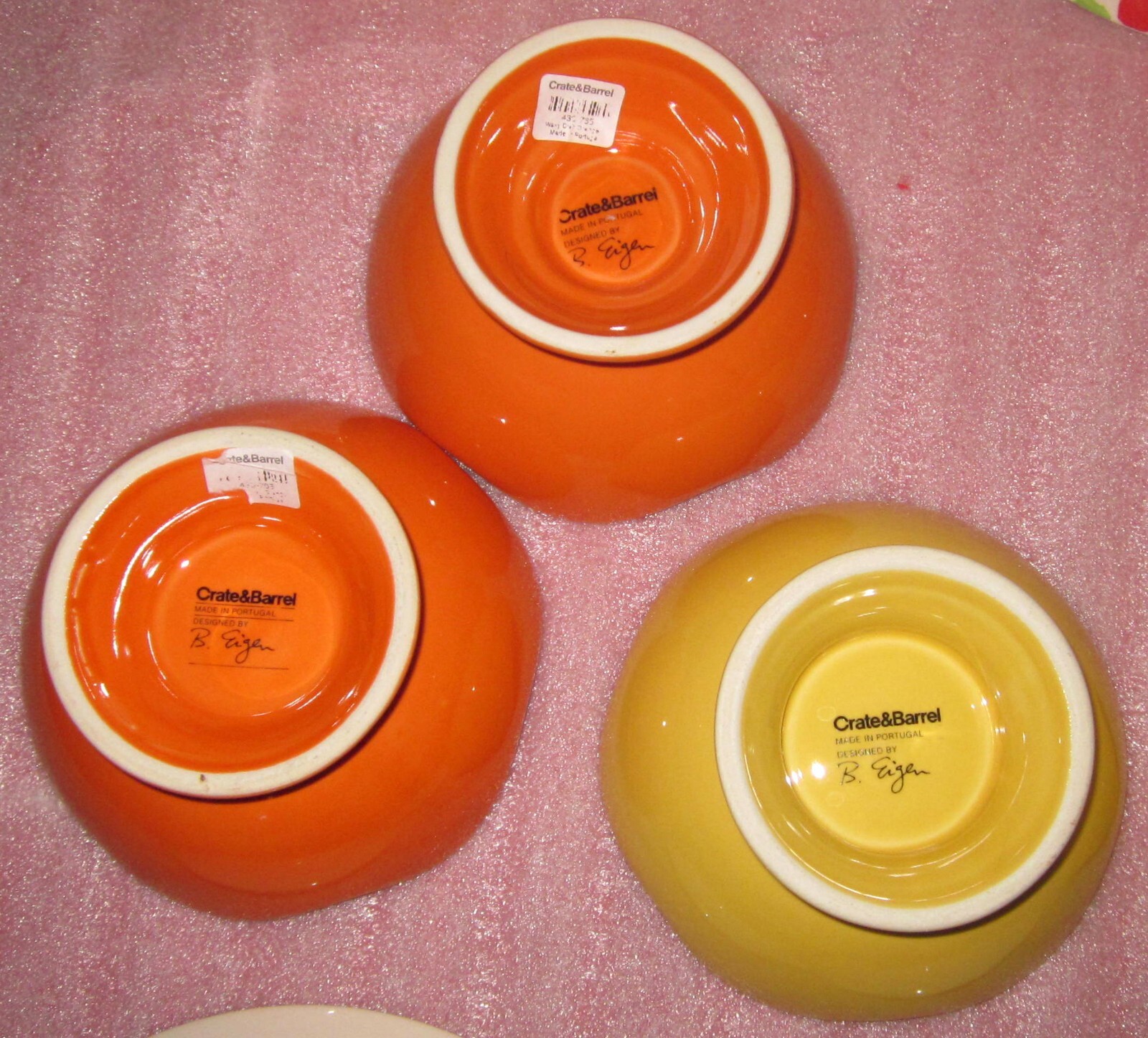 12 PC SET CRATE & BARREL BARBARA EIGEN 6 PLATES + 6 FOOTED BOWLS MOD FLOWER POP