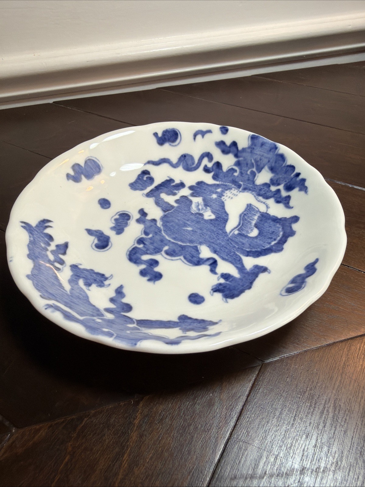 Blue and White Coalport Dragon Pattern Bowl Made In England
