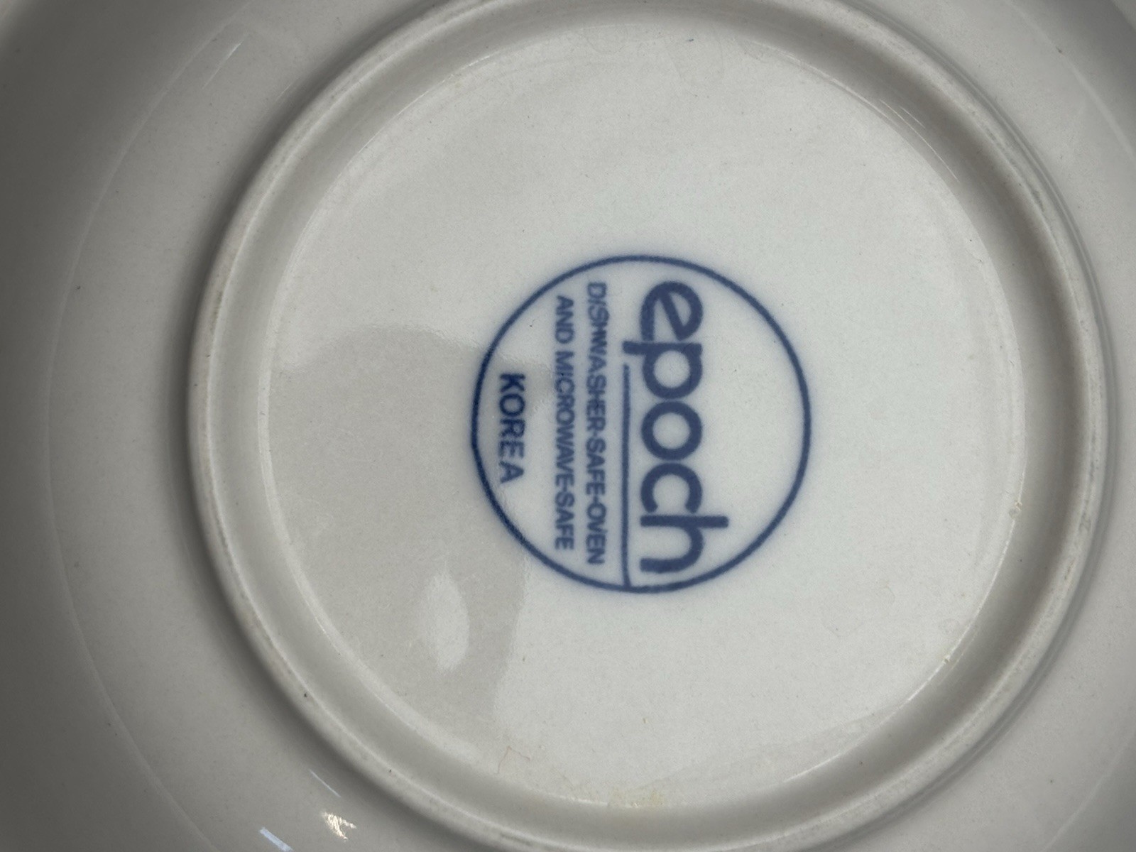 4 Epoch Berry Grove Rimmed Soup Bowls VTG Red Berries Blue Scalloped Discontinue