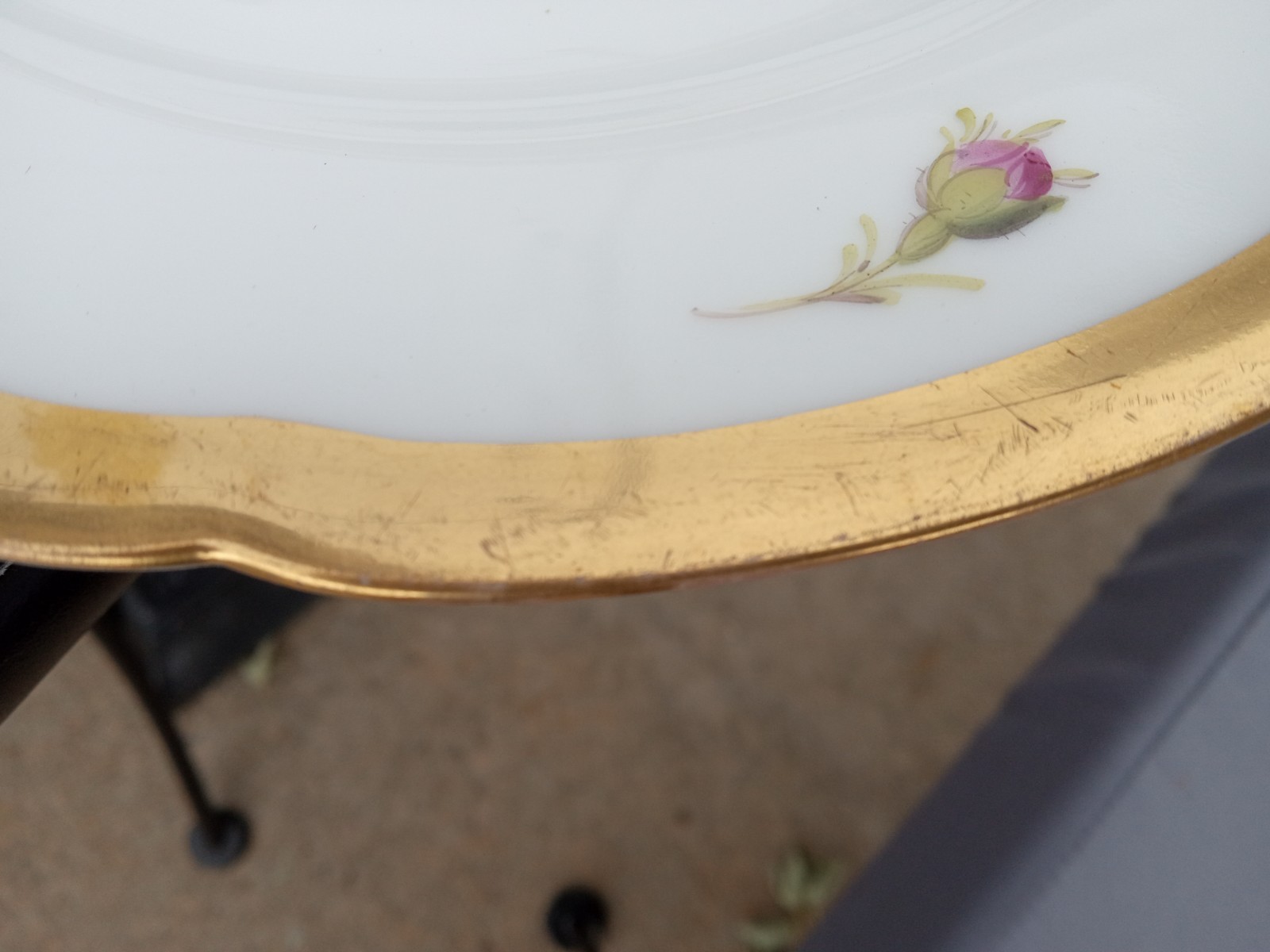 12 Antique Helena Wolfsohn DRESDEN ROSE Porcelain Dinner Plate OVINGTON BROS NY