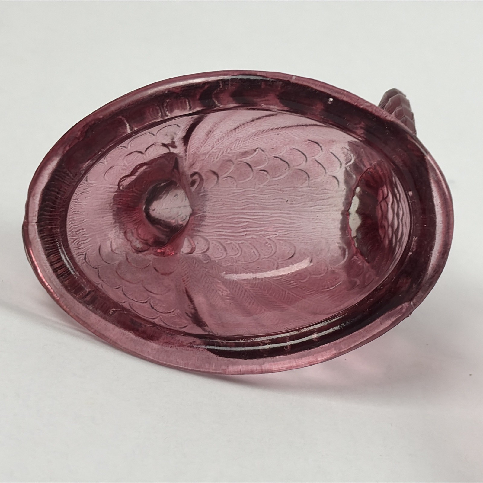 Turkey Bird On Nest Cranberry Indiana Glass Small Candy Dish – 4½” Tall