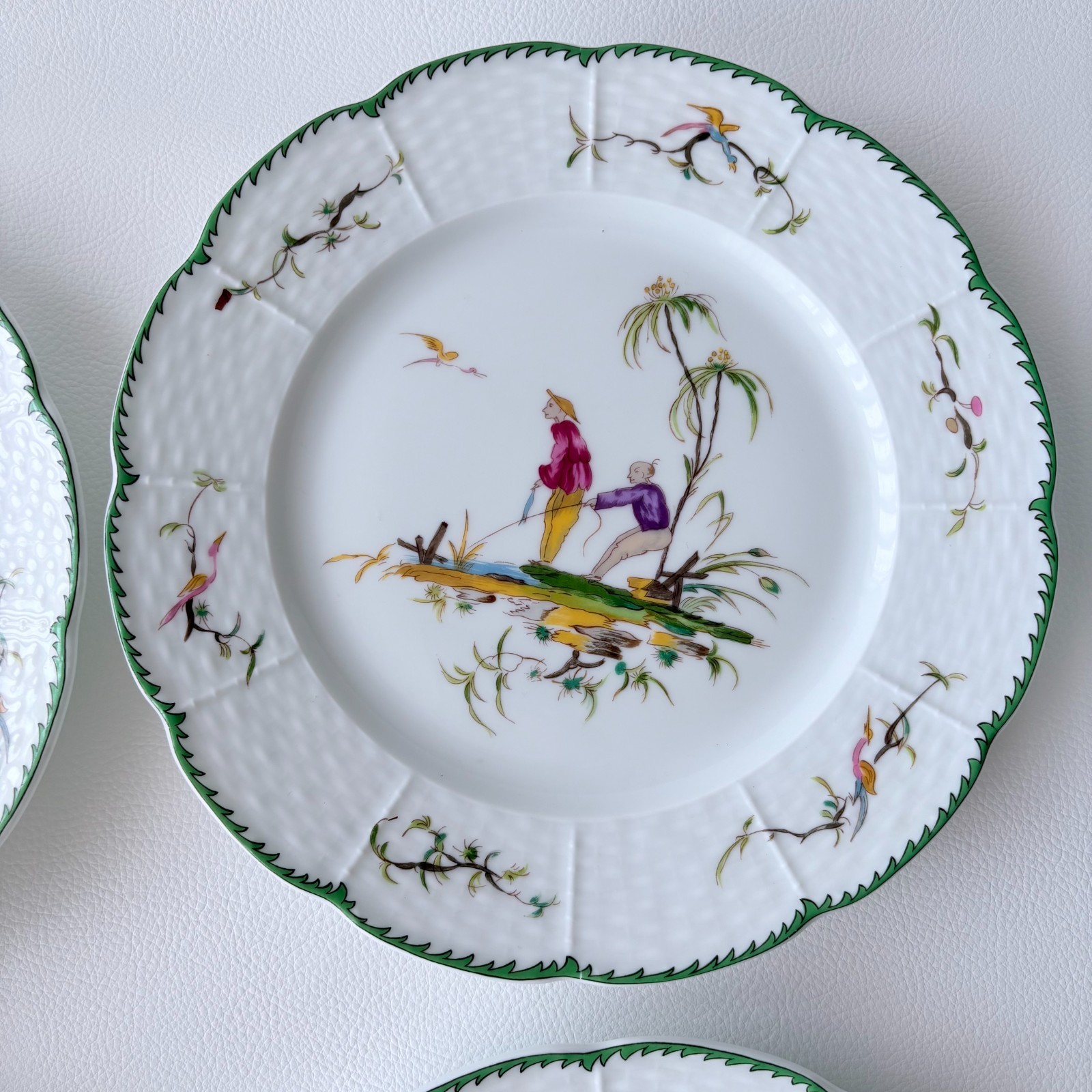 RAYNAUD Limoges SI KIANG Plate Full Set 6 [No.1 – 6] 22cm/8.7″