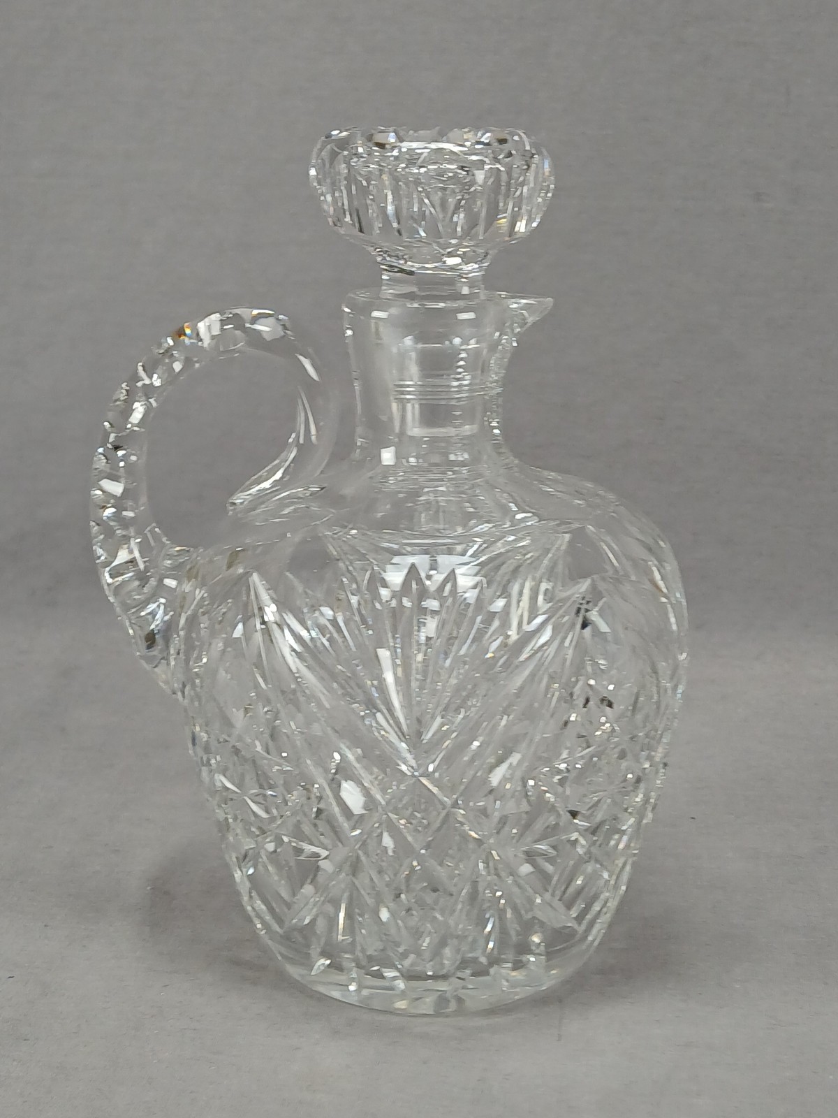 Signed Hawkes Marion Pattern American Brilliant Period Cut Glass Whiskey Jug