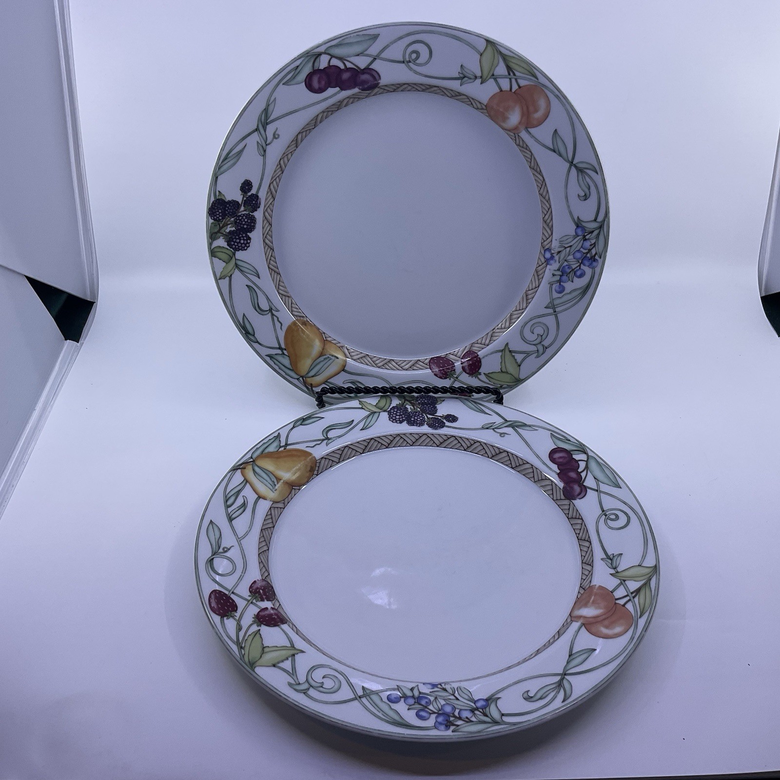 Dansk Umbrian Fruits 11” Dinner Plates Set Of 2