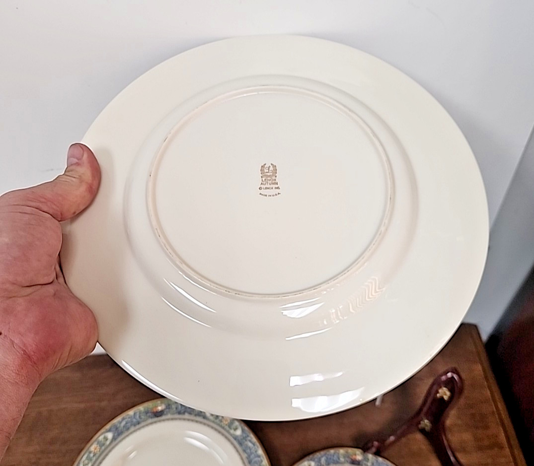 LENOX AUTUMN PRESIDENTIAL FOUR PIECE PLATE SET – 2 DINNER – 2 SALAD