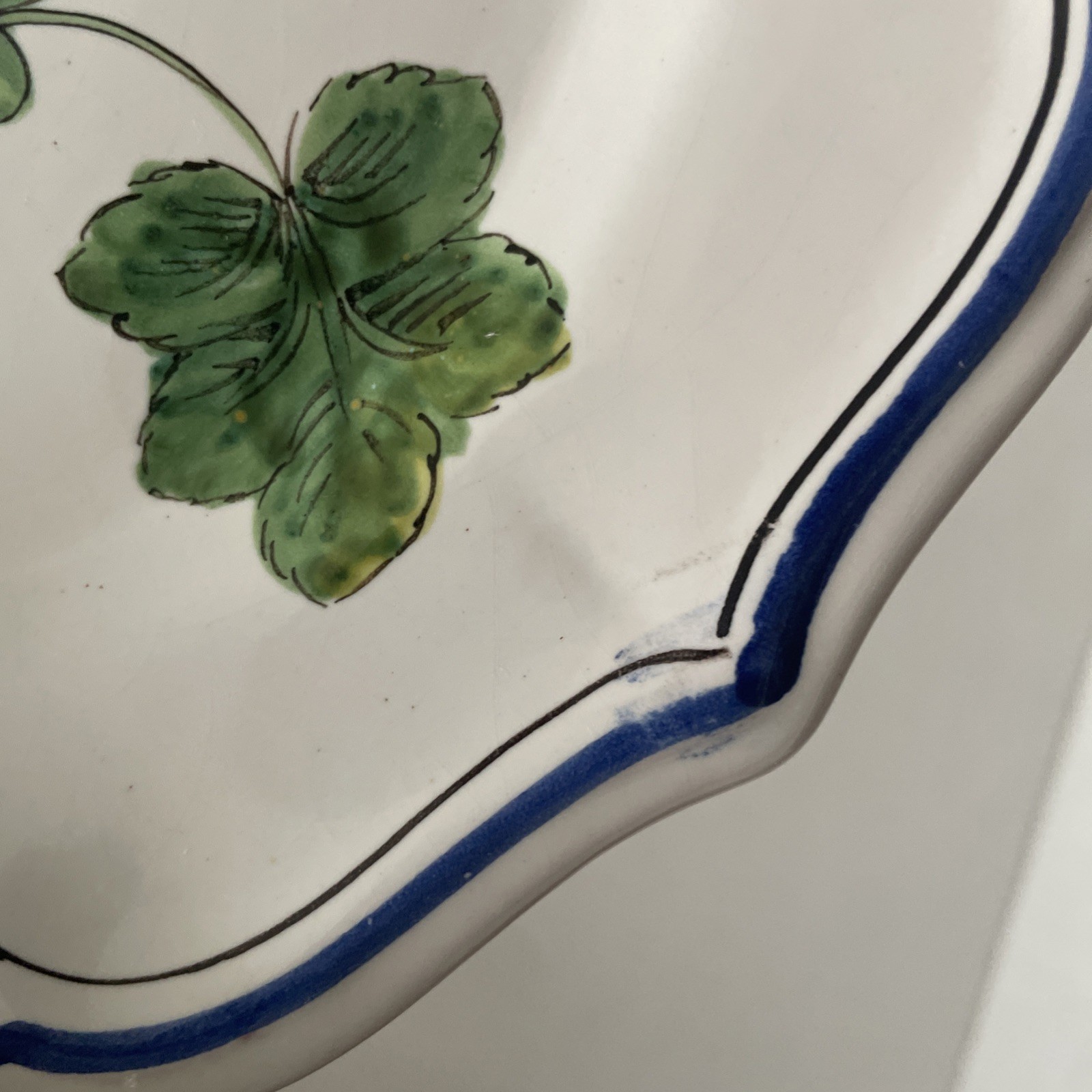 Vintage ND Dolfi Montelupo Italy Floral Wall Plates Set of 2