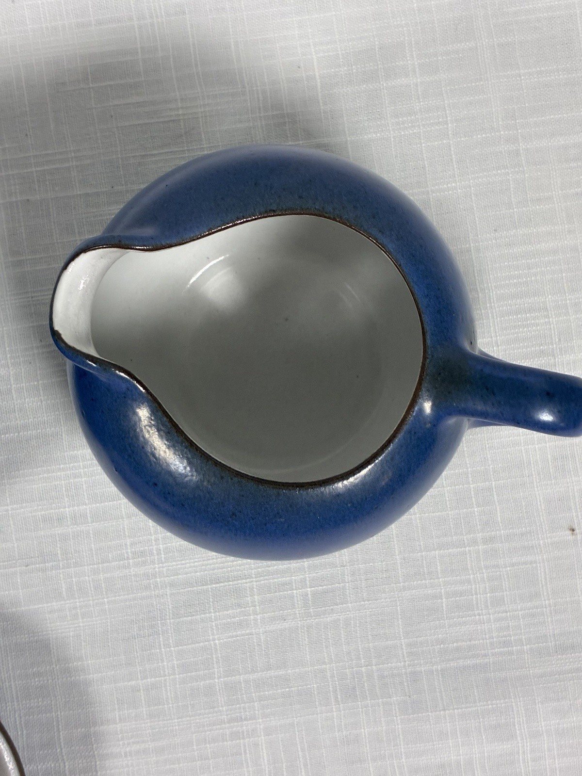 Heath Ceramics Blue Creamer (Cream) and Sugar Bowl with Lid (Moonstone?)