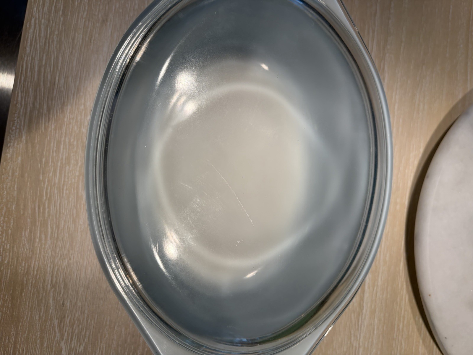 VTG Pyrex “BLUE TULIP” #043 1.5Qt Oval Casserole W/ Glass Lid 1960’s Promo EUC