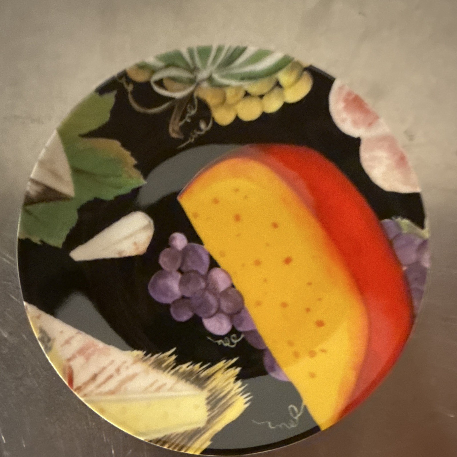 Philippe Deshoulieres Limoges France Porcelain Fruit & Cheese Salad Plates 6