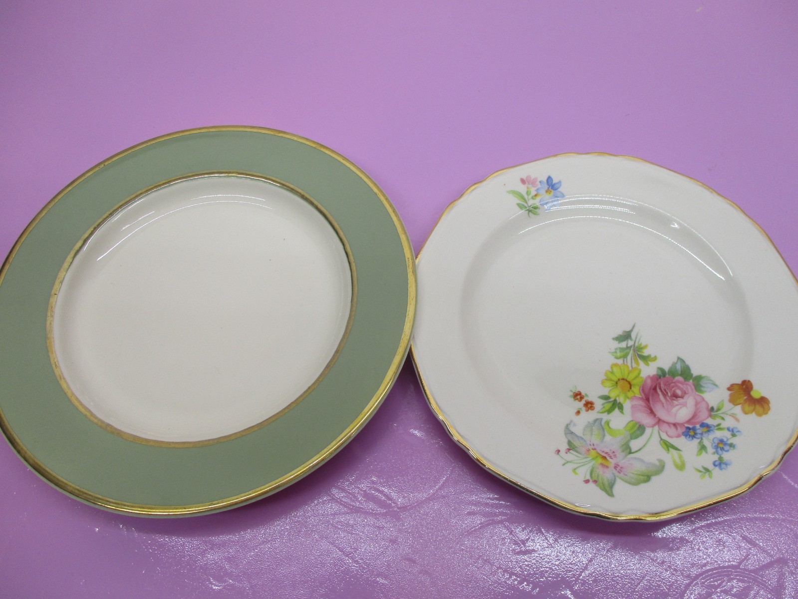 Vintage Set Of 10 Mismatched China Bread~Desert Plates