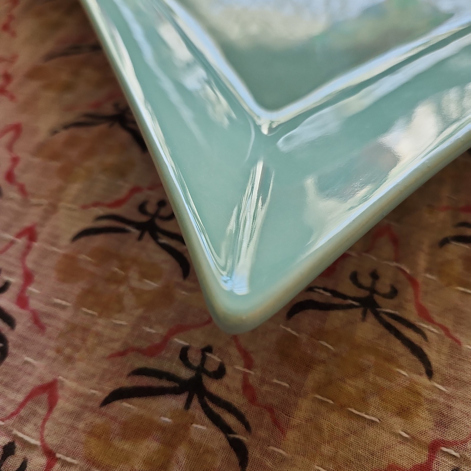 PP Home Portugal Aqua Rectangular Serving Platter Tray 15.5″ Modern Ceramic