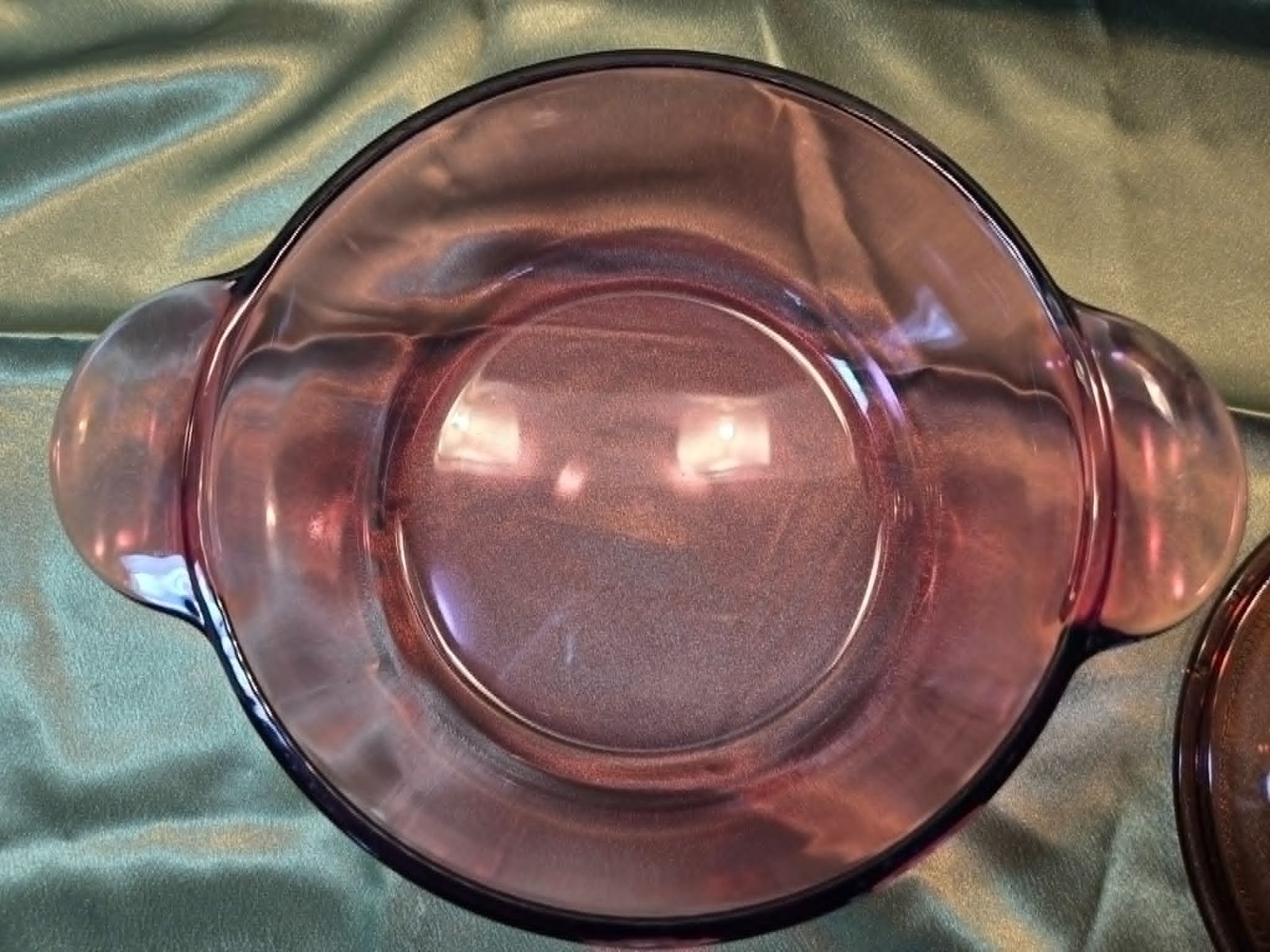 Vintage Corning Visions 1.5L Cranberry Covered Casserole w/ V-1.5-C Lid
