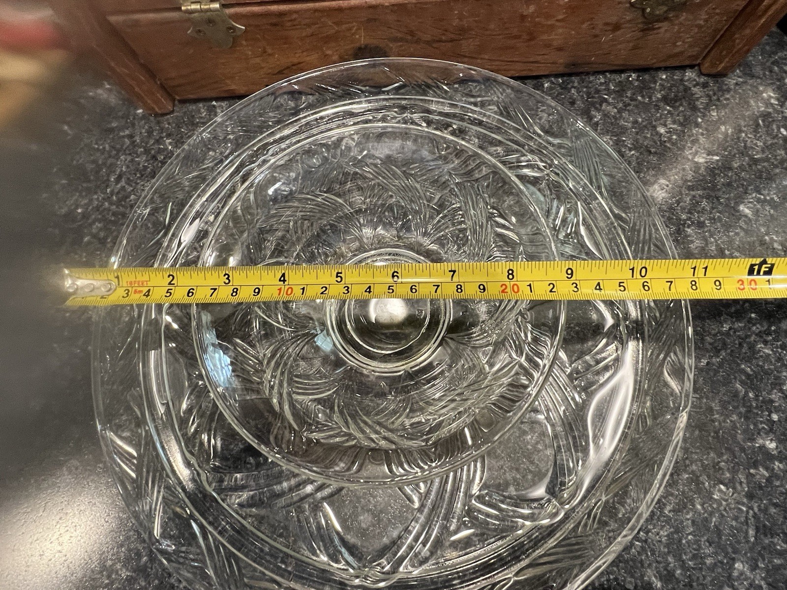 VTG Anchor Hocking “Swirl” Pattern Chip & Dip Dish
