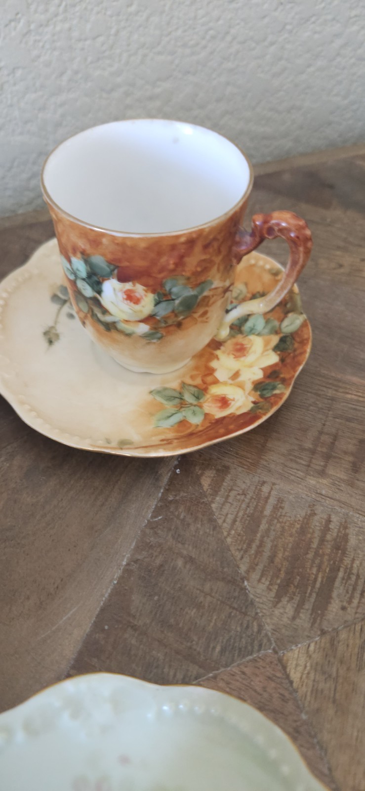 Vintage AKD France Floral Cup & Saucer Set of 5 (10 Pieces)
