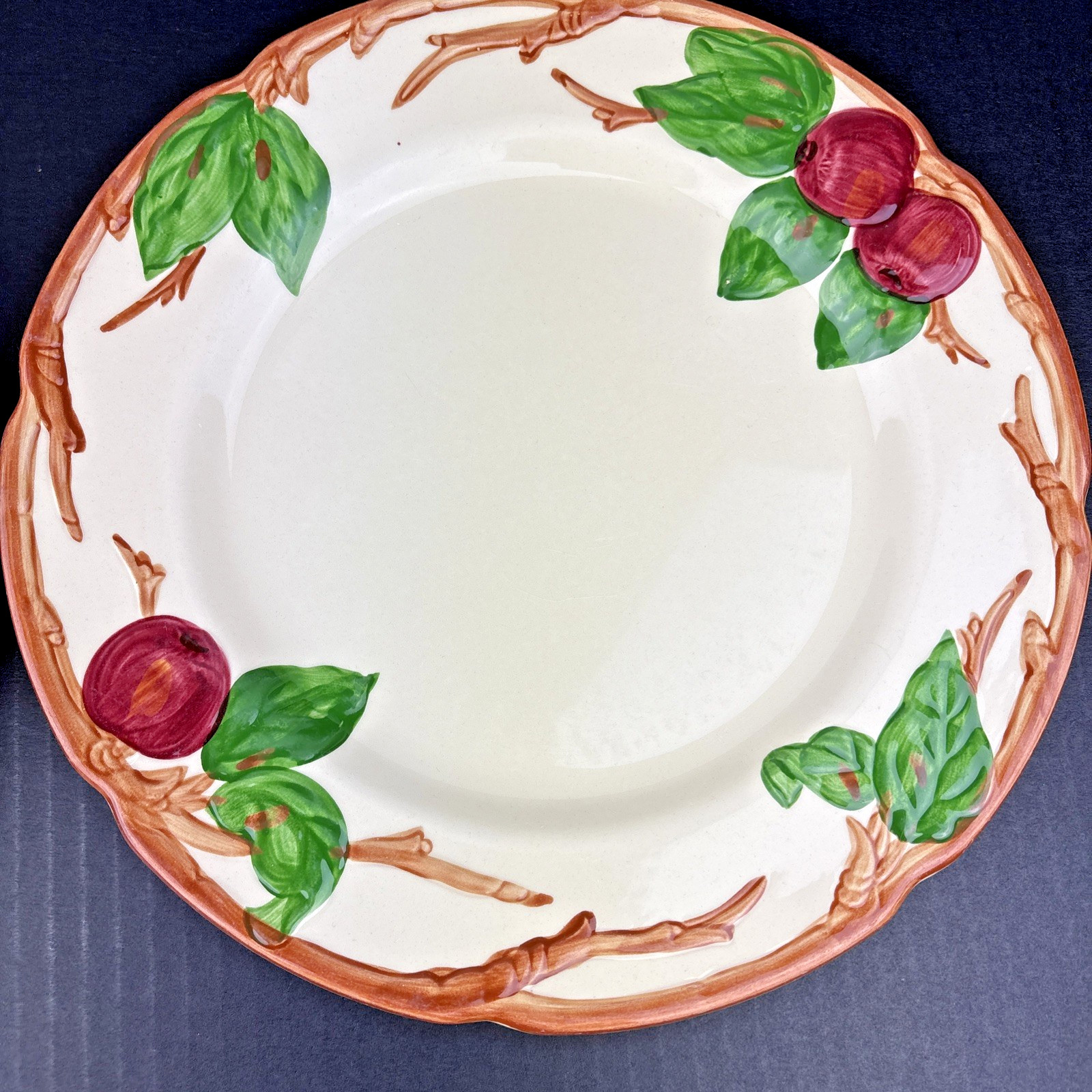 Set of 2 Franciscan Apple Dinner Plates 10 1/2″ Vintage 1963-64 FREE Shipping