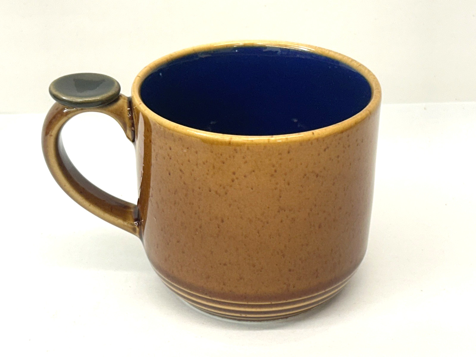 Vintage Lindt Stymeist Colorways Thumbprint Wheat Brown/ Blue Mug