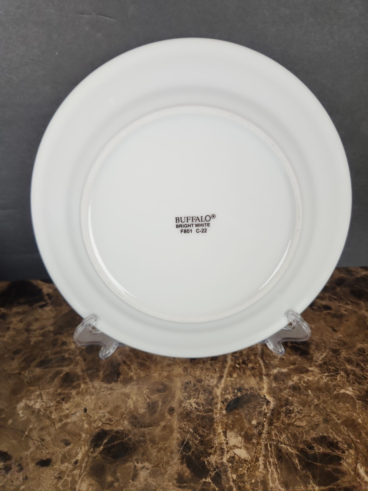 Set Of 12 Oneida F801 Buffalo Bright White Restaurantware Porcelain Plates 7.75″