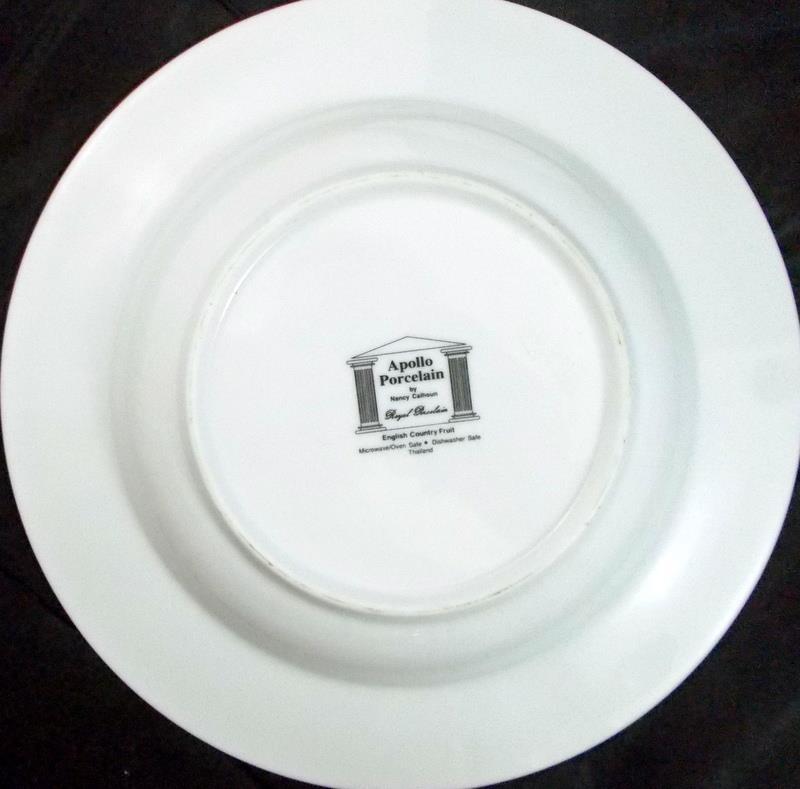 Nancy Calhoun English Country Fruit Set of 4 Large Rim Soup Bowls