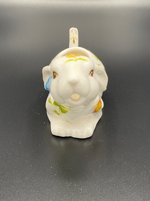 VTG Gracie China Bunny Rabbit Small Creamer Floral Pattern w/Lady Bug and Bee EU